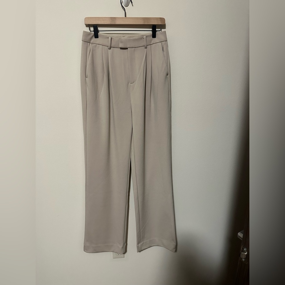 NWT Cuts essential pant trouser quartz beige wide leg high rise relaxed fit sz 8 - Picture 8 of 9